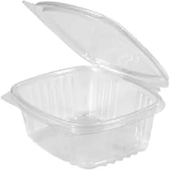 EcoQuality 12oz Clear Hinged Deli Container - For Salads, Fruits, Desserts, and Meal Prep Food Storage (25)