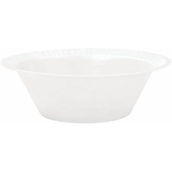 EcoQuality 12oz Disposable White Insulated Foam Soup Ice Cream Sundae Heavy Duty Dessert Bowls for Weddings Parties BBQs Catering (100)