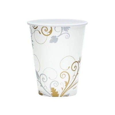 EcoQuality 12oz White Bella Vite Shimmer Cup - Disposable Plastic Cups - Eco-friendly Cold Cups for Cocktails, Home, Office, Events, Wedding, Parties (384)