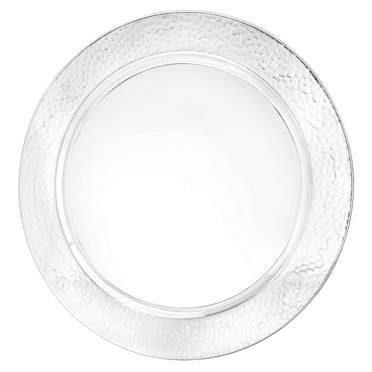 EcoQuality 13.5" Clear Round Tray Serveware – Disposable, Durable, and Elegant, Disposable Party Plates for Birthdays, BBQs, Picnics & Events (2)
