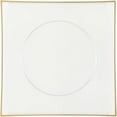 thumbnail image 1 of EcoQuality 13" inch Flat Square Charger Clear Plastic Plates with Gold Rim - China Like Party Plates, Heavy Duty Large Disposable Dinner Salad Plate Weddings, Serveware, Baby Showers (96), 1 of 3