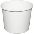 thumbnail image 1 of EcoQuality [150 Count] 12 oz Disposable White Paper Soup Containers - Half Pint Ice Cream Containers, Frozen Yogurt Cups, Restaurant, Microwavable, Take Out, to Go Deli Containers, Recyclable, 1 of 9