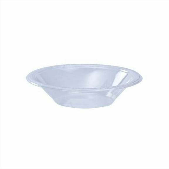 EcoQuality 15oz Clear Plastic Bowl – Disposable Salad Bowl for Parties Catering Events Buffets Fruit Snacks and Table Displays (50)