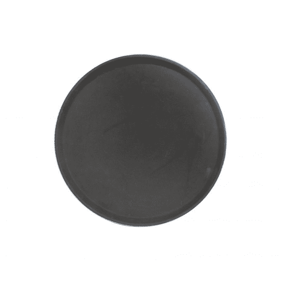 EcoQuality 16 Inch Black Fiberglass Round Tray - Commercial Food Service Non Slip Serving Tray - for Restaurants, Cafeterias, Food Service, Bars (2)