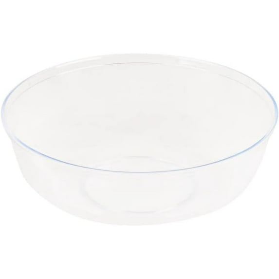 EcoQuality 16 oz Clear Round Plastic Bowls - Disposable Plastic Soup Bowls, Heavy Duty Salad Bowls, Reusable Soup Bowl, Baby Showers, Weddings, Birthday Party, BPA Free (80)