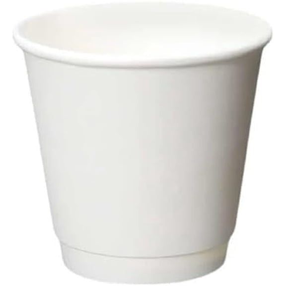 EcoQuality 16 oz White Double Wall Disposable Paper Coffee Cups - Insulated Hot and Cold Beverage Cups for Coffee, Tea, Hot Chocolate, Espresso, Latte, Cappuccino, Parties, Everyday Use (200)