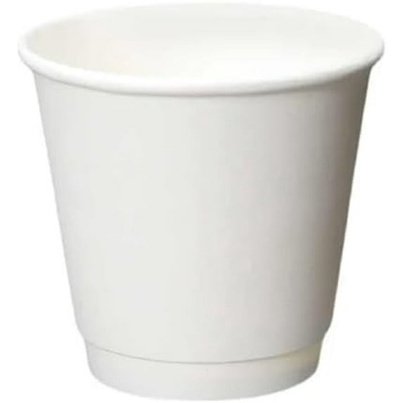 EcoQuality 16 oz White Double Wall Disposable Paper Coffee Cups - Insulated Hot and Cold Beverage Cups for Coffee, Tea, Hot Chocolate, Espresso, Latte, Cappuccino, Parties, Everyday Use (25)