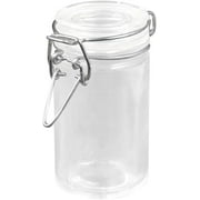EcoQuality 2.5oz Round Glass Mason Jar with Airtight Leak Proof Hinged Lid Storage Container for Spices, Herbs, Honey, Seasonings, Condiments, and DIY Crafts 2