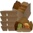 thumbnail image 1 of EcoQuality 2 Compartment Take Out Food Kraft Brown Paper Take Out Boxes Microwaveable Leak and Grease Resistant To Go Food Containers - Restaurants, Catering, Food Truck - Recyclable Lunch (25), 1 of 3