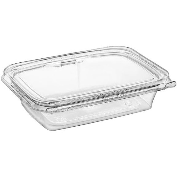 EcoQuality 20oz Clear Hinged Tamper Evident Rectangular Containers (25)