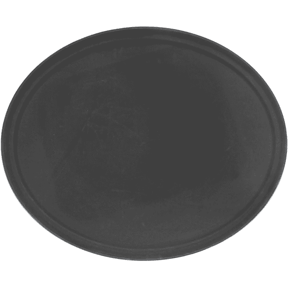 EcoQuality 22 x 27 Inch Black Fiberglass Oval Tray - Commercial Food Service Non Slip Serving Tray - for Restaurants, Cafeterias, Food Service (4)