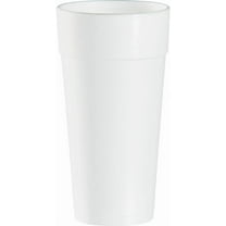 EcoQuality 24 oz Tall White Insulated Foam Drinking Cup Single Use Disposable for Drinks Coffee Tea Juice Soda Espresso Latte Cooler Water Cups (50)