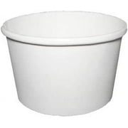 EcoQuality [25 Count] 8 oz Disposable White Paper Soup Containers - Half Pint Ice Cream Containers, Frozen Yogurt Cups, Restaurant, Microwavable, Take Out, to Go Deli Containers, Recyclable