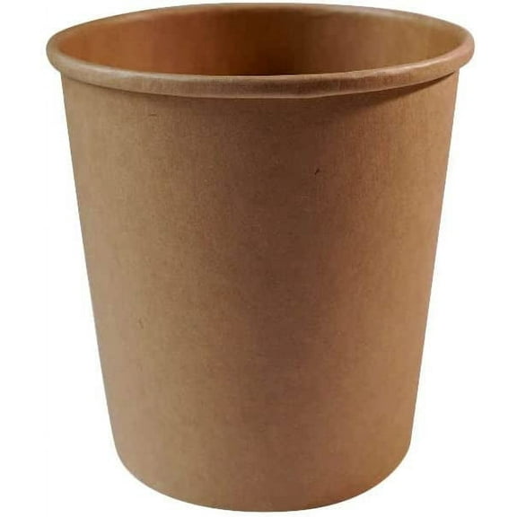 EcoQuality [25 Pack] 26 oz Disposable Kraft Paper Soup Containers - Pint Ice Cream Containers, Frozen Yogurt Cups, Restaurant, Microwavable, Take Out, Food Storage, Recyclable