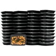 thumbnail image 1 of EcoQuality 28 oz Black Reusable Food Storage Containers with Lids, 5 Pack, BPA Free, Microwave, Freezer & Dishwasher Safe, Stackable, Lunch Meal Prep, To-Go, Bento Box, 1 of 3
