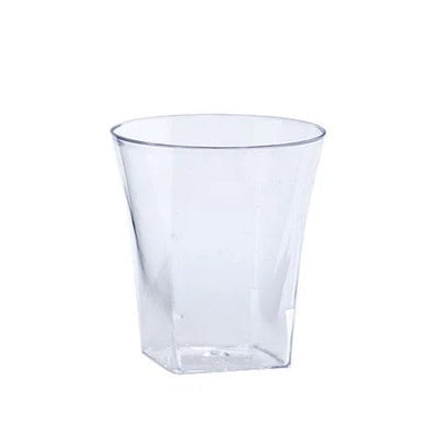 EcoQuality 2oz Clear Flared Tumbler - Disposable Clear Plastic Cups - Eco-friendly Cold Cups for Home, Office, Events, Wedding, Parties (60)
