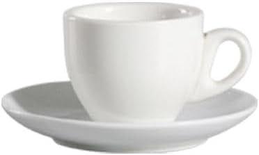 EcoQuality 3.5oz Bone White Porcelain Cup For Espresso, Demitasse, Cappuccino and Coffee – Microwave, Dishwasher and Oven Safe - For Restaurants, Cafes, Hotels and Catering (24)