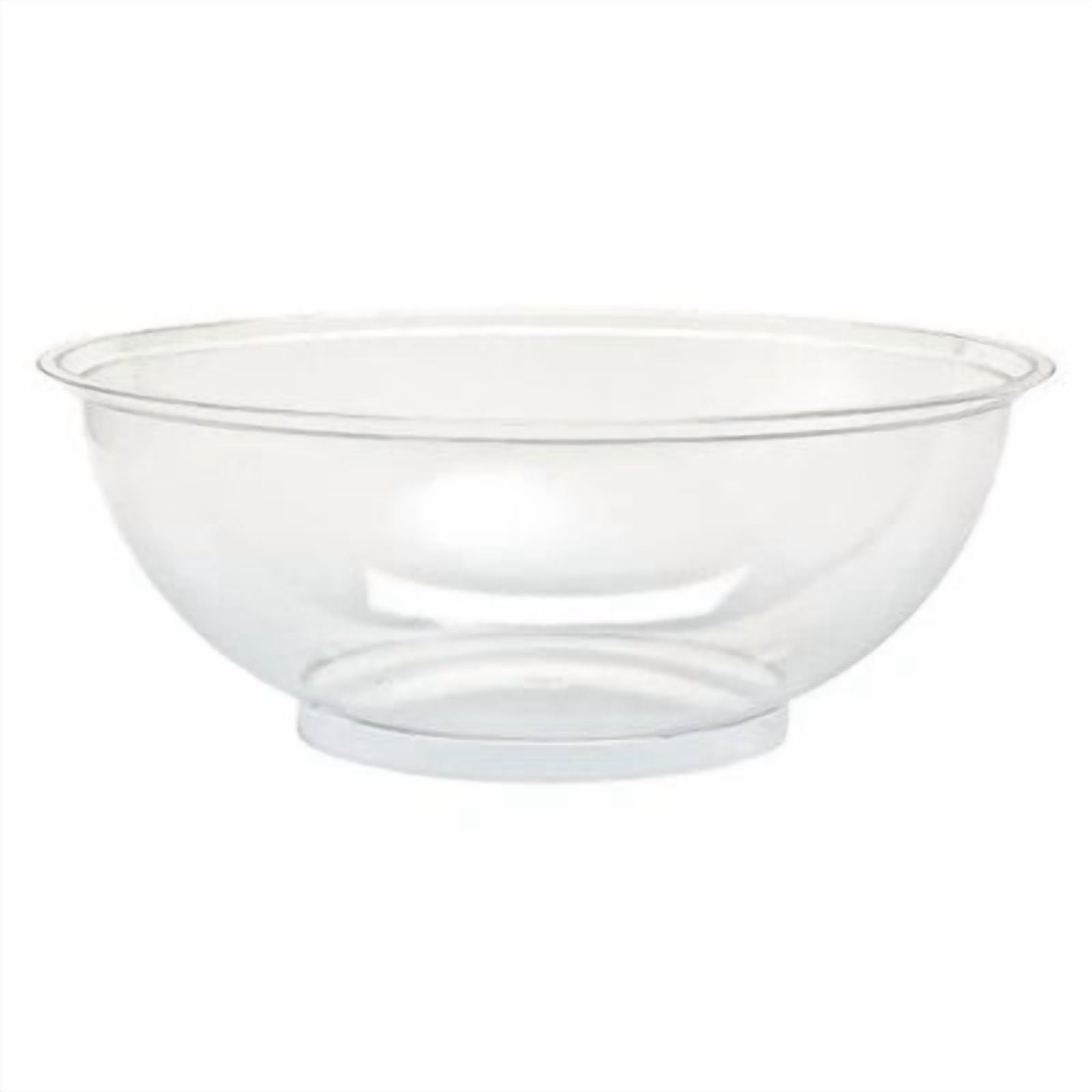 EcoQuality 320oz Clear Bowl - Disposable Plastic Soup Bowls, Heavy Duty Plastic Salad Bowls, Dessert Bowl for Baby Showers, Weddings, Birthday Party (2)