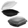 thumbnail image 1 of EcoQuality 38oz Black Hinged Takeout Containers with Clear Lids 9x9x3 Inch Food Storage Clamshell for Meal Prep, Restaurant, Catering, and Takeout Packaging (20), 1 of 8
