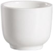 EcoQuality 4.5oz Bone White Porcelain Cup - Microwave, Oven, and Dishwasher Safe - Round Handleless Cup for Tea, Espresso, and Beverage - For Restaurants, Catering, Cafes, and Dining (24)