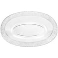 thumbnail image 1 of EcoQuality 48oz Clear Design Plastic Oval Bowl - Elegant Disposable Serving for Parties Weddings Catering Buffets Salads Sides Fruits Durable for Events and Entertaining (8), 1 of 2