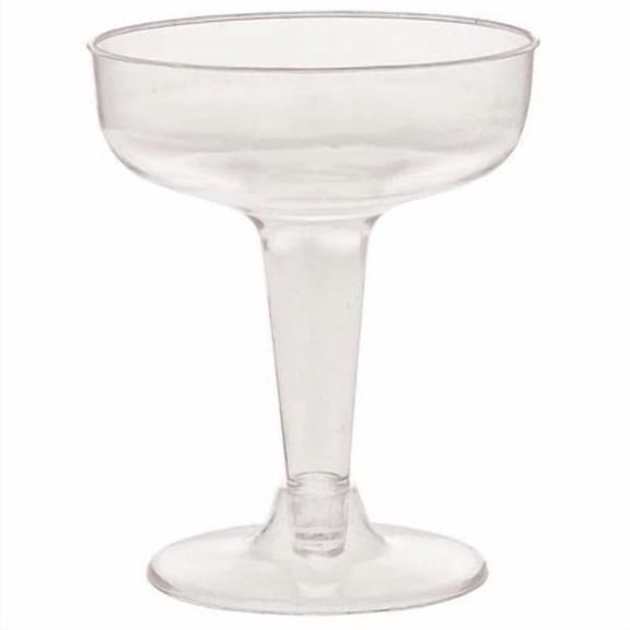 EcoQuality 4oz Clear Champagne Plastic Cup (Set of 2) - Disposable Plastic Cups - Eco-friendly Cold Cups for Cocktails, Home, Office, Events, Wedding, Parties (42)