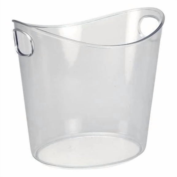 EcoQuality 5.25 Quart Clear Ice Bucket - Disposable Clear Plastic Bucket - Eco-friendly for Home, Office, Events, Wedding, Parties (3)