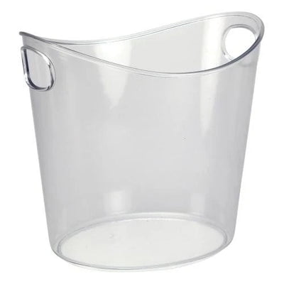 EcoQuality 5.25 Quart Clear Ice Bucket - Disposable Clear Plastic Bucket - Eco-friendly for Home, Office, Events, Wedding, Parties (5)