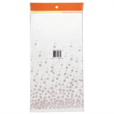EcoQuality 54" x 108" Rose Gold Confetti Rectangle Table Cloth - Durable Tablecloth - Table Cover for Dining, Buffet Parties and Camping (25)