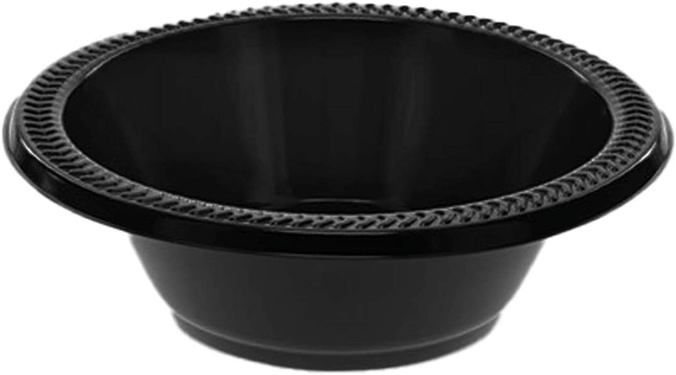 EcoQuality 5oz Black Plastic Bowls Disposable Plastic Dessert Bowls