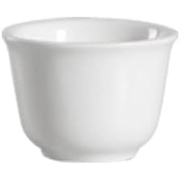 EcoQuality 5oz Bone White Porcelain Cup - Microwave, Oven, Dishwasher Safe - Round Handleless Cup for Tea, Espresso, Beverage - For Restaurants, Catering, Cafes, Dining (72)