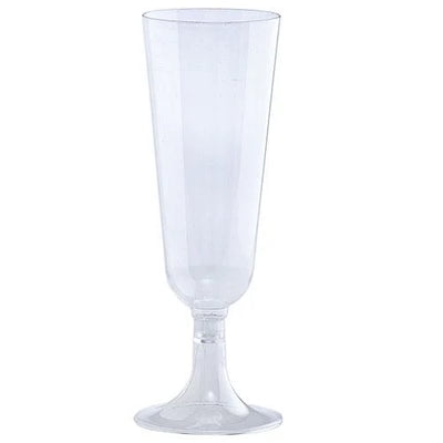 EcoQuality 5oz Clear Champagne Flute Plastic Cup (Set of 2) - Disposable Plastic Cups - Eco-friendly Cold Cups for Cocktails, Home, Office, Events, Wedding, Parties (150)