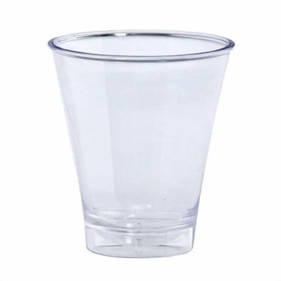 EcoQuality 5oz Clear Double Shot Glass - Disposable Clear Plastic Cups - Eco-friendly Cold Cups for Home, Office, Events, Wedding, Parties (120)