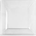 thumbnail image 1 of EcoQuality 6.5" inch Clear Square Plastic Plates - Disposable China Like Party Plates, Heavy Duty Dinner Plates, Salad Plate, Dinners, Dessert, Wedding, Serveware, Catering (20), 1 of 3
