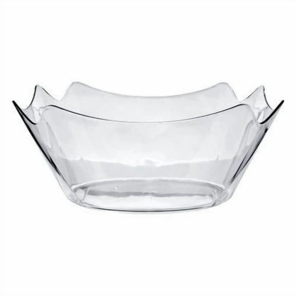 EcoQuality 6" Flower Clear Bowl - Disposable Plastic Soup Bowls, Heavy Duty Plastic Salad Bowls, Dessert Bowl for Baby Showers, Weddings, Birthday Party (1)