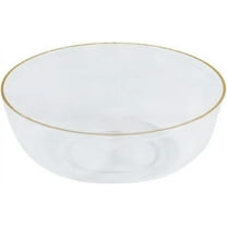 EcoQuality 6 oz Clear Plastic Round Bowls - Disposable Plastic Dessert Bowls, Ice Cream Bowl, Sundae Bowl, Heavy Duty Plastic Soup Bowls for Baby Showers, Weddings, Birthday Party, Receptions (10)