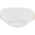 thumbnail image 1 of EcoQuality 6 oz Clear Plastic Square Bowls with Gold Rim - Disposable Plastic Soup Bowls, Heavy Duty Plastic Salad Bowls, Dessert Bowl for Baby Showers, Weddings, Birthday Party (20), 1 of 3