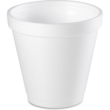 EcoQuality 6 oz White Insulated Foam Drinking Cup Single Use Disposable for Drinks Water Coffee Tea Soda Juice (100)