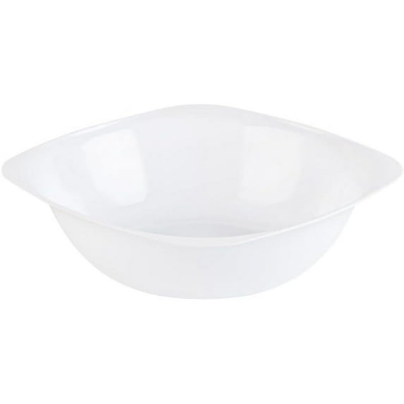 EcoQuality 6 oz White Plastic Square Bowls - Disposable Plastic Dessert Bowls, Ice Cream Bowl, Sundae Bowl, Heavy Duty Plastic Soup Bowls for Baby Showers, Weddings, Birthday Party, Receptions (100)
