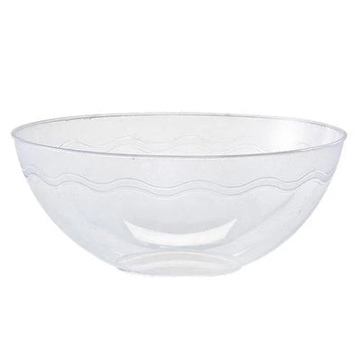 EcoQuality 60oz Clear Bowl - Disposable Plastic Soup Bowls, Heavy Duty Plastic Salad Bowls, Dessert Bowl for Baby Showers, Weddings, Birthday Party (20)
