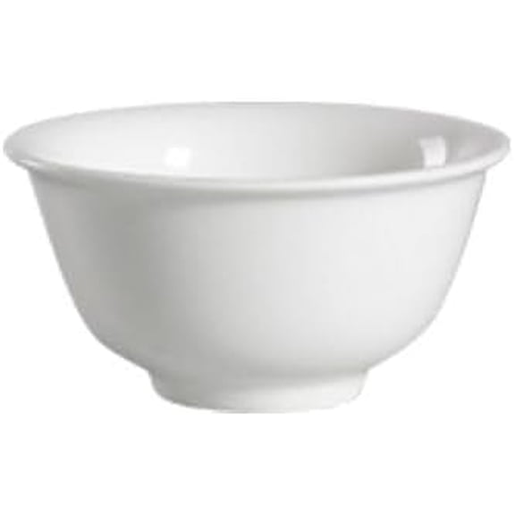 EcoQuality 6oz Bone White Porcelain Rice Bowl - Round Bowl for Rice, Sides, Soups, Small Portions - For Restaurant, Catering Services, Buffets, Hotels, Home Dining (24)