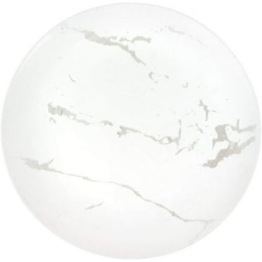 EcoQuality 7.5" inch Disposable Round Stone Collection Plastic Serving Plates, China Like Party Plates, Heavy Duty Dinner Serving Plate, Platter, Weddings, Baby Showers, Catering, Non Toxic (10)