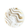 thumbnail image 1 of EcoQuality 7.5" inch Round White Plastic Plates with Gold Curve Design - Heavy Duty Large Disposable Charger Dinner Plate Weddings, Serveware, China Like Party Plates (10 Pack), 1 of 4