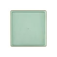 thumbnail image 1 of EcoQuality 7.75" inch Disposable Square Translucent Green Plastic Plates with Gold Rim, China Like Party Plates, Heavy Duty Dessert Plate, Salads, Weddings, Baby Showers, Catering, Non Toxic (40), 1 of 4