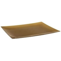EcoQuality 7 inch Gold Rectangle Dinner Plate – Elegant Disposable Plastic Dinner Plate for Weddings, Parties, Catering, and Buffets – Durable & Reusable Tableware – Food-Safe BPA-Free Design (10)