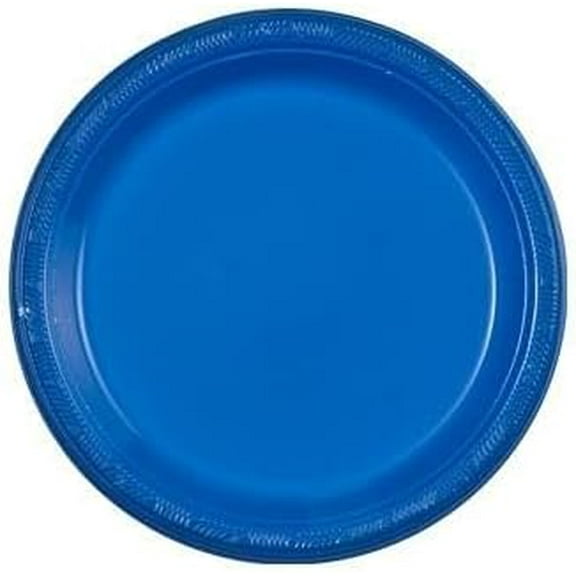 EcoQuality 7 inch Round Black Plastic Salad Plates – Heavy-Duty Disposable Party Plates for Birthdays, BBQs, Picnics & Events – for Catering, Weddings, and Holiday Gatherings (15)