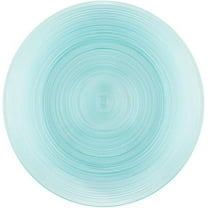 EcoQuality 7" inch Round Translucent Aqua Blue Plastic Plates Crystal Like Design, China Like Party Plates, Heavy Duty Large Disposable Dinner Charger Salad Plate Weddings,Serveware,Tableware (10)