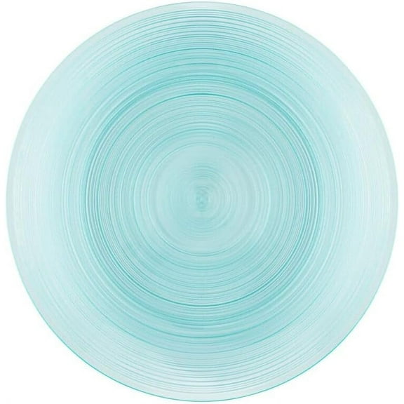 EcoQuality 7" inch Round Translucent Aqua Blue Plastic Plates Crystal Like Design, China Like Party Plates, Heavy Duty Large Disposable Dinner Charger Salad Plate Weddings,Serveware,Tableware (10)