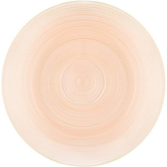 EcoQuality 7" inch Round Translucent Peach Blue Plastic Plates Crystal Like Design, China Like Party Plates, Heavy Duty Large Disposable Dinner Charger Salad Plate Weddings,Serveware,Tableware (90)