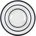 thumbnail image 1 of EcoQuality 7 inch Salad Plates, 10 inch Dinner Plates, 13 inch Charger Combo Set Round Clear Plastic Plates with Black Rim - Disposable, Heavy Duty, Elegant, Durable (24), 1 of 3